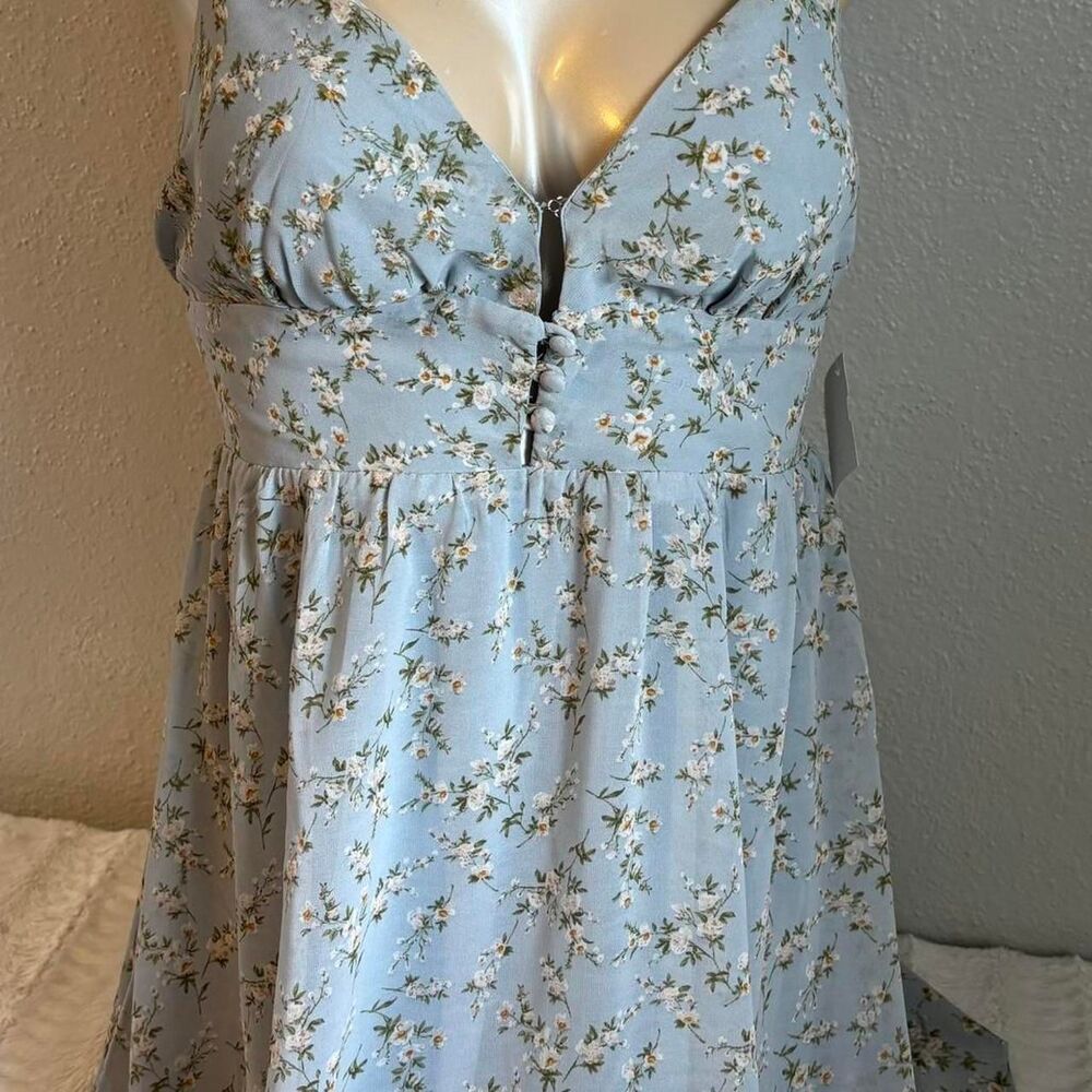 Floral Mini Dress Cottagecore Coquette Y2K NEW